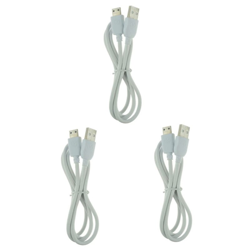 3 حزمة كابل USB أبيض من النوع B لشحن ومزامنة البيانات للأجهزة اللوحية متوسطة الحجم - Image 1